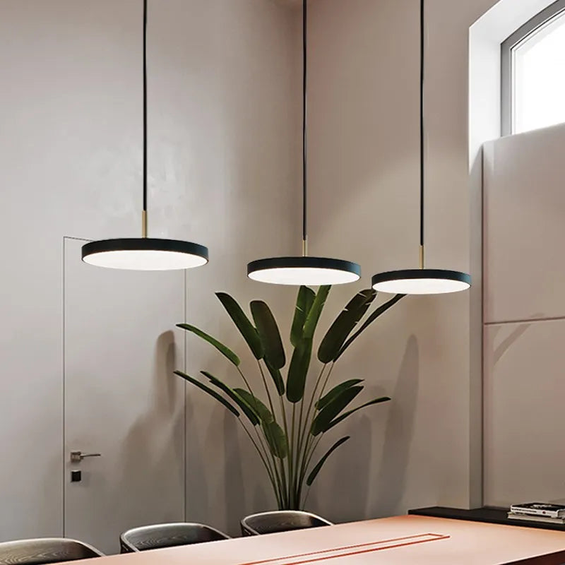 DecorBites™ LED Pendant Light: Iron, Black, White, Blue, Dining, Bedroom, Living, Study, Indoor.