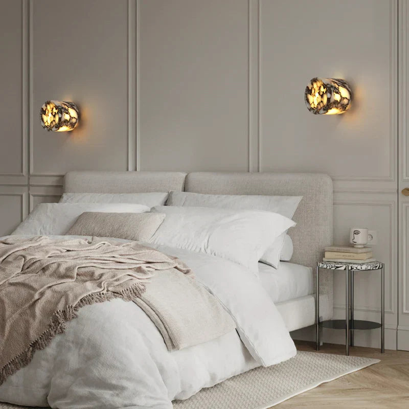 DecorBites™ LED Wall Lamp Modern Wabi Sabi Stone Mirror Light for Home Decor