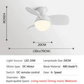 DecorBites™ Bedroom & Study Ceiling Fan Light with Mute Electric Fan Chandelier, 110V 220V