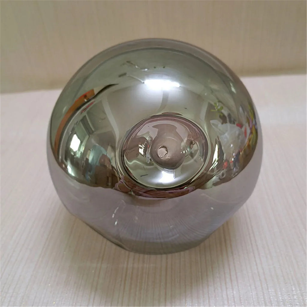 DecorBites™ Gray Glass Shade Replacement for E27 Lamp with Screw Fitter Opening