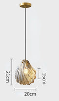 DecorBites™ LED Shell Pendant Light: Modern Nordic Luxury for Bedroom, Living, Dining Room
