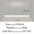 DecorBites™ LED Pendant Light for Dining Table Kitchen Home Decoration Indo Lighting Lustre White Black Fixture Hanging Lamp