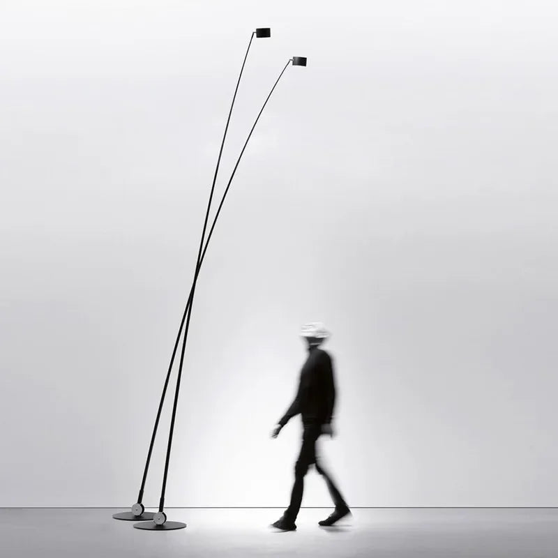 DecorBites™ Black Floor Lamp | Nordic Style LED Light for Living Room, Bedroom, or Salon