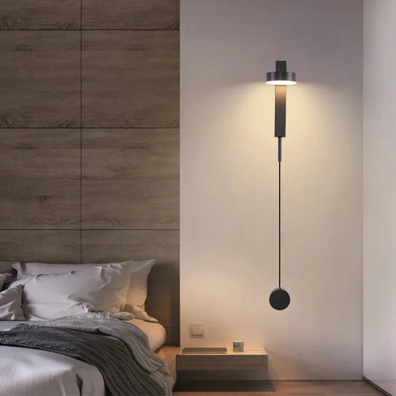 DecorBites™ Black Gold Rotating LED Wall Lamp for Bedroom & Living Room