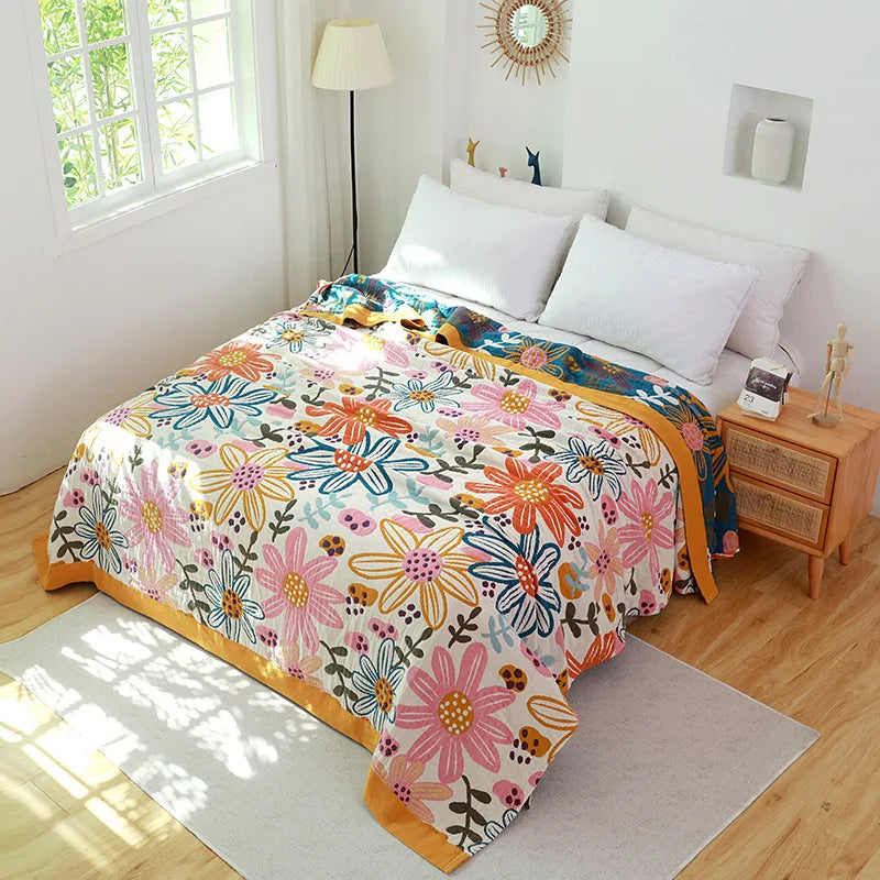 DecorBites™ Bohemia Cotton Blanket - Soft, Breathable, King Size