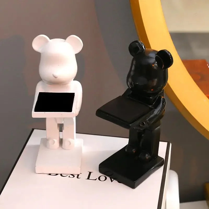 DecorBites™ Cartoon Bear Watch Stand & Jewelry Storage Rack - Trendy Resin Ornaments & Celebration Gifts