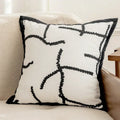 DecorBites™ Camellia Jacquard Embroidery Pillow Cover Luxury Decorative Nordic Living Room