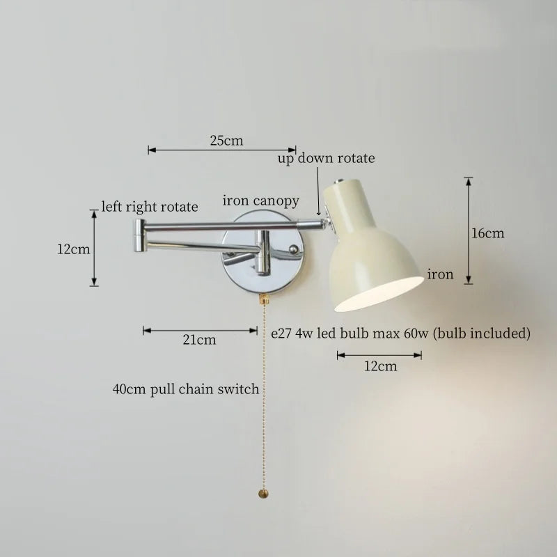 DecorBites™ Black Iron LED Wall Sconce for Home Decor - Modern Nordic Style