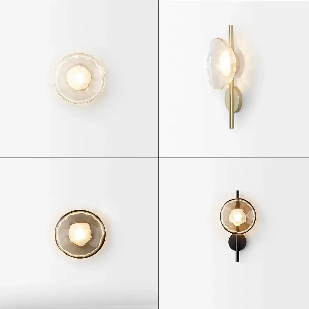 DecorBites™ LED Glass Wall Sconce for Living Room Background Lighting
