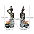 DecorBites™ Black Woman Candlestick: African Exotic Statue for Interior Decor & Desktop Accessories