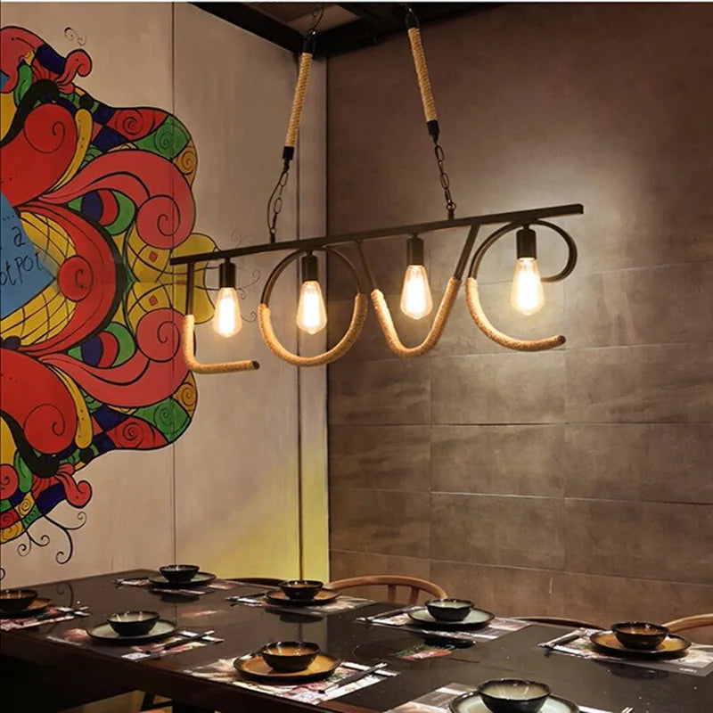 DecorBites™ Industrial Rustic Pendant Lights Indoor Lamp for Living Dining Room Home Décor