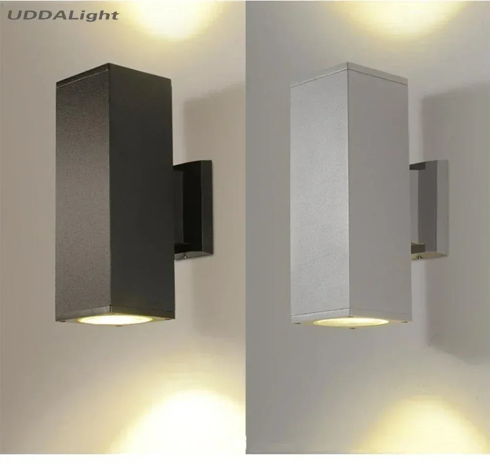 DecorBites™ GU10 COB 10w Waterproof Up Down Outdoor Wall Lamp - Square Lighting