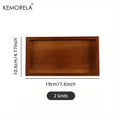 DecorBites™ Bamboo Wooden Rectangular Tea Tray | Elegant Tea Cup Stand Tray for Dining