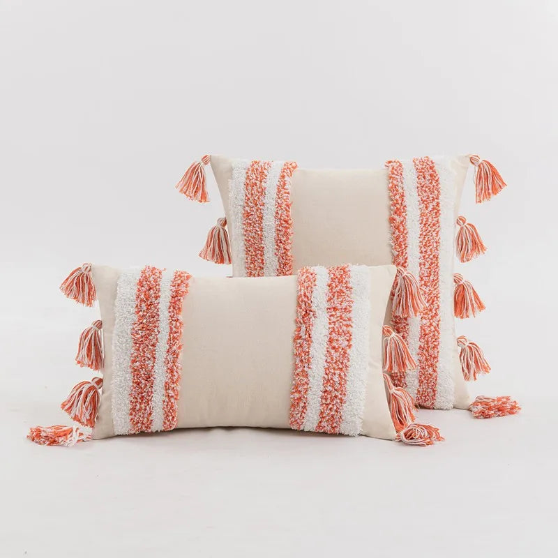 DecorBites™ Boho Style Tufted Cushion Cover for Living Room Sofa and Chair