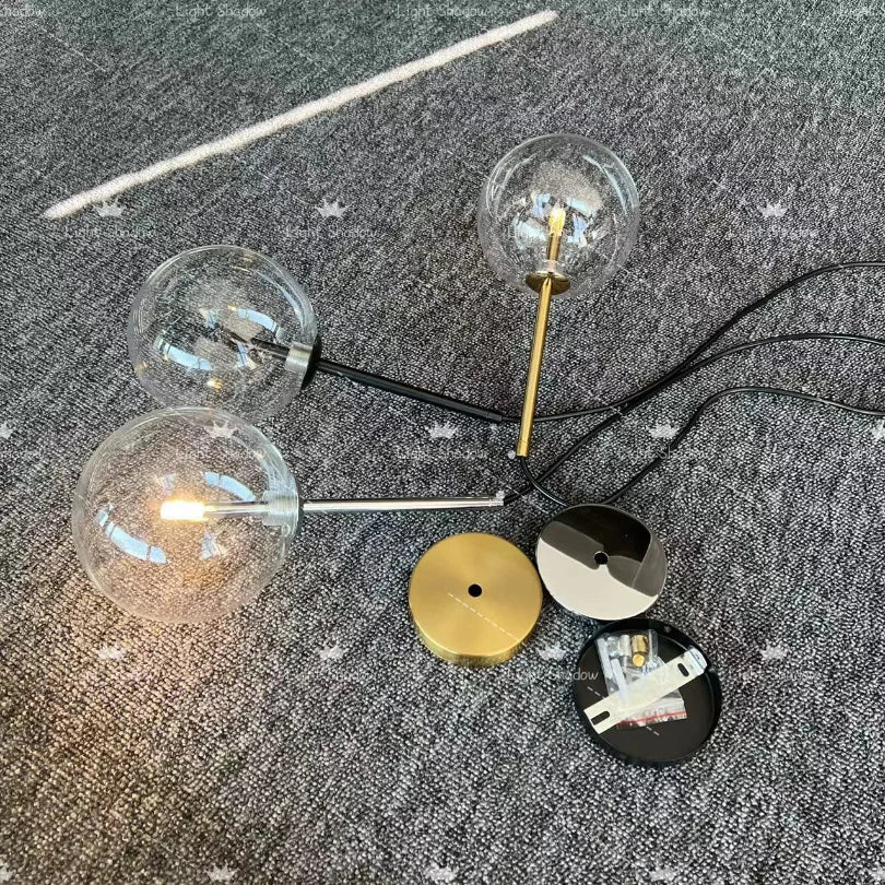 DecorBites™ Bubble Glass Ball Pendant Light for Bedroom Kitchen Dining Room LED Fixture