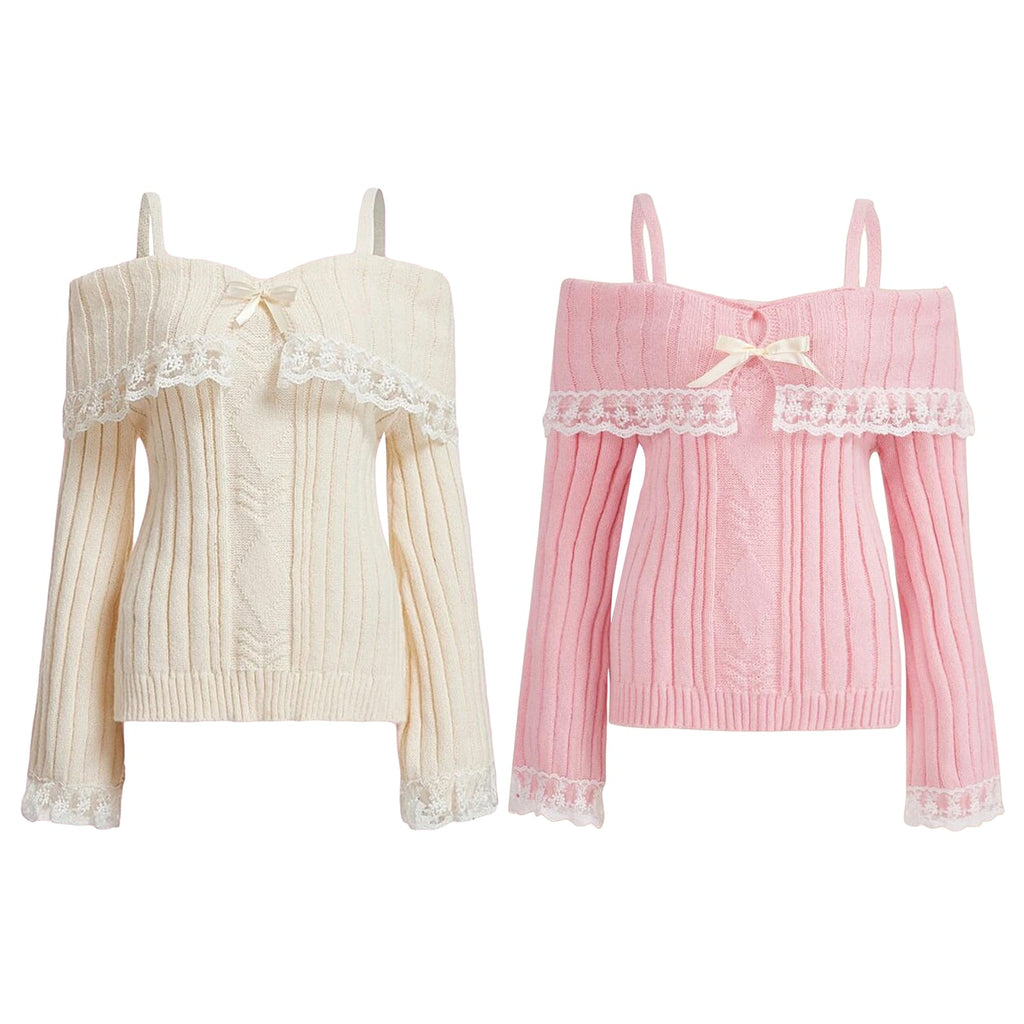 Off Shoulder Knit Top