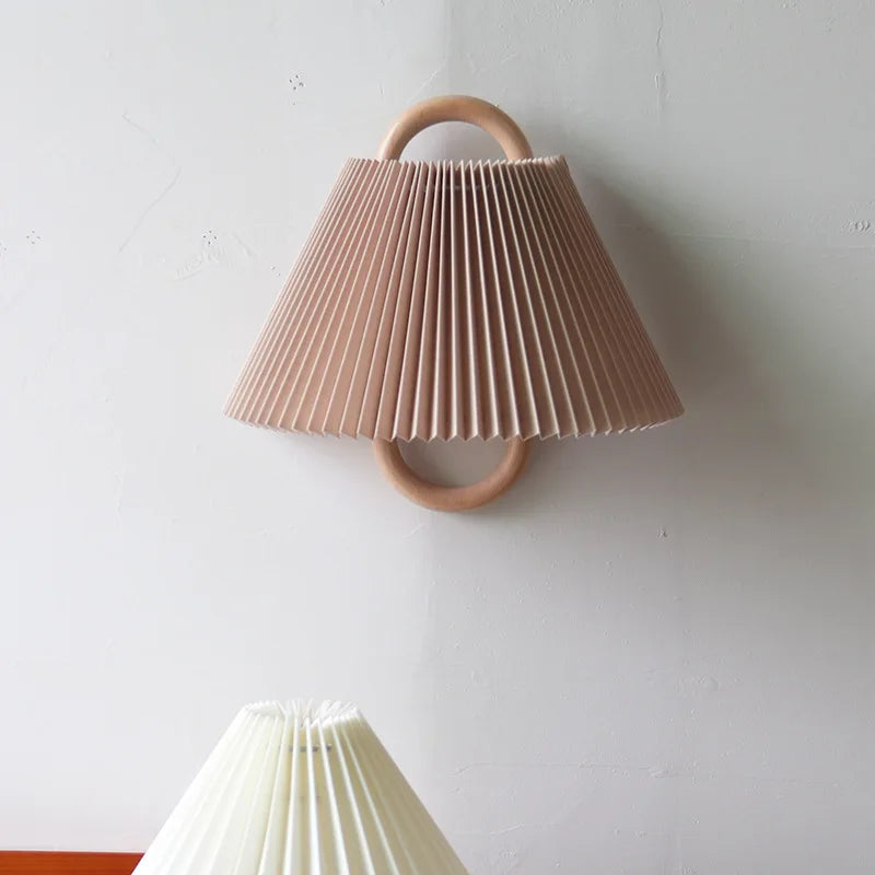 DecorBites™ Beech Wood Wall Lamp: Retro Wabi-Sabi Style for Bedroom, Living Room, and Porch