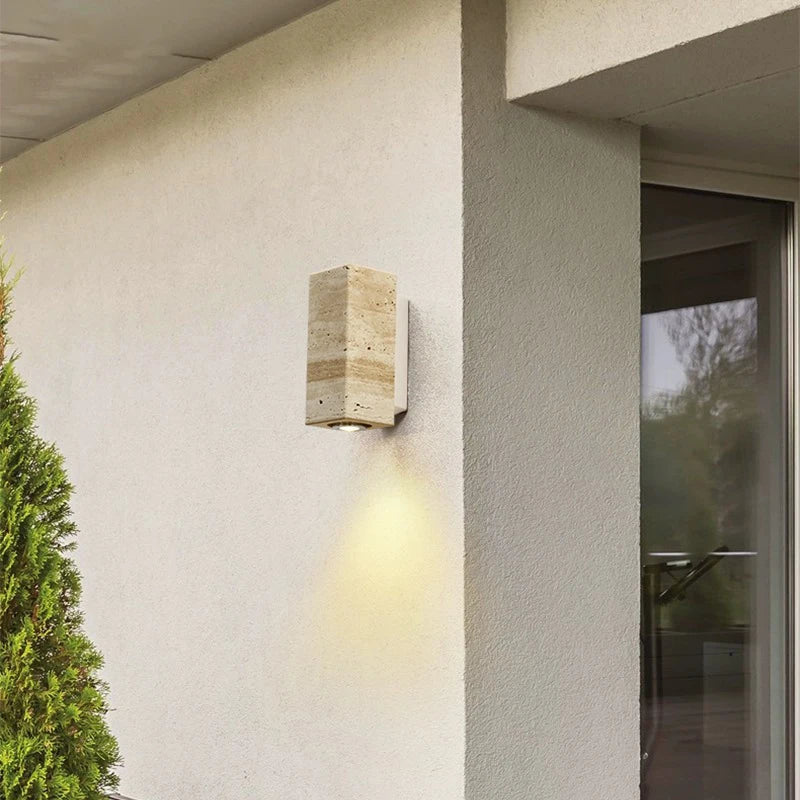 DecorBites™ LED Outdoor Wall Lamp Wabi-sabi Style Courtyard Stone Lights for Garden