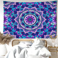 DecorBites™ Blue Purple Mandala Tapestry Wall Hanging - Bohemian Abstract Aesthetics