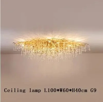 DecorBites™ Crystal Drop Chandelier for Dining Living Room Bedroom Luxury Decor
