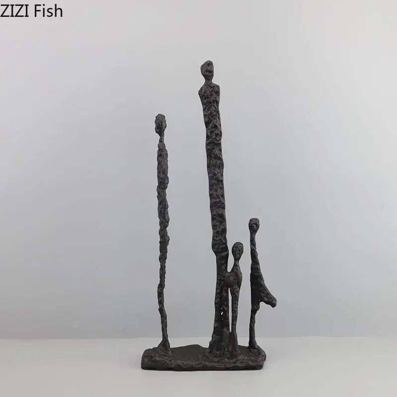 DecorBites™ Abstract Cast Iron Figure Sculpture Modern Home Decor Statue Craft