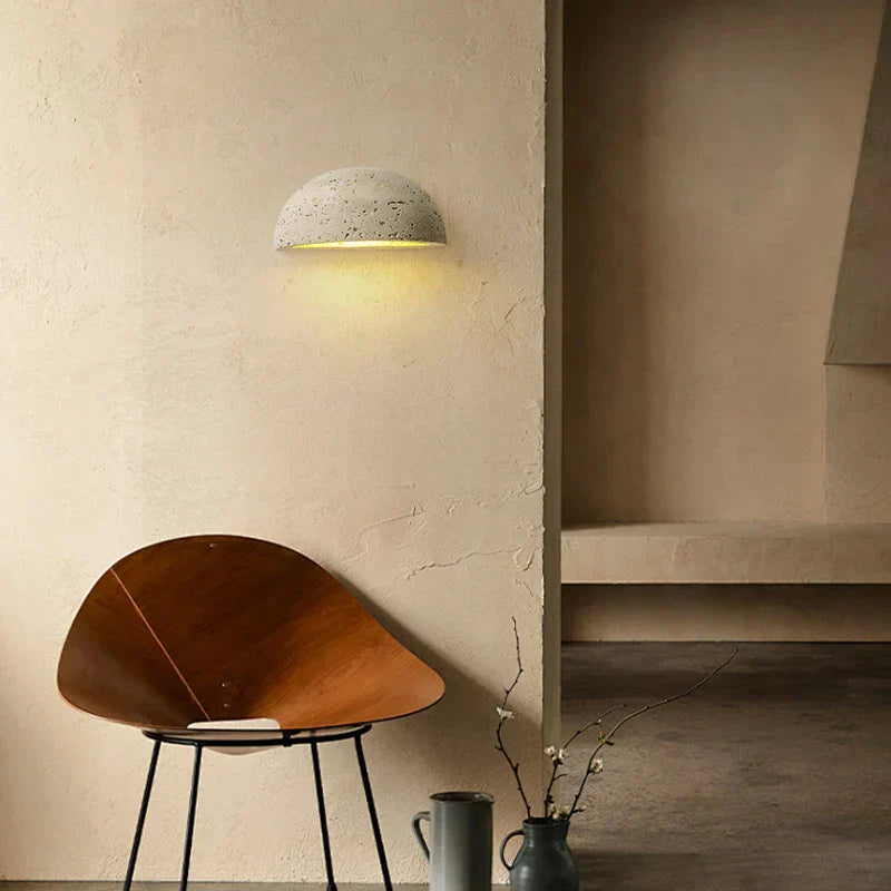 DecorBites™ LED Travertine Wall Light - Natural Yellow Ambiance for Aisle, Study, Porch