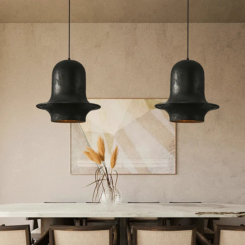 DecorBites™ Black Industrial Chandelier for Cafe Bedroom Bar Decor Hanging Lamps