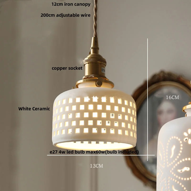 DecorBites™ Ceramic Flower LED Pendant Lamp, Nordic Modern Kitchen Lighting