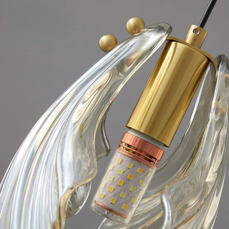 DecorBites™ LED Shell Pendant Light: Modern Nordic Luxury for Bedroom, Living, Dining Room