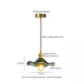 DecorBites™ Brass Glass Lotus Leaf LED Pendant Lamp: Nordic Minimalism for Living, Dining, Bedroom