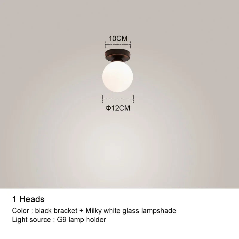 DecorBites™ Black Chandelier: Luxury Glass Pendant Light for Home, Bedroom, or Living Room