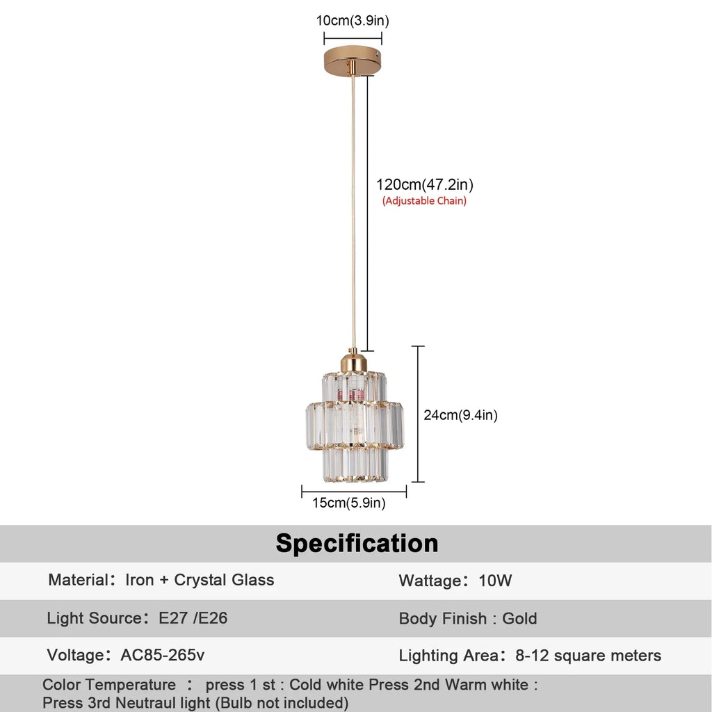 DecorBites™ Crystal Chandelier: Modern LED Ceiling Lamp for Living Room, Hotel Lobby, and Hallway