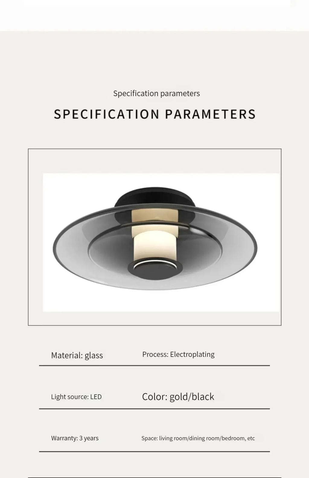 DecorBites™ Amber Glass Disc Wall Lamp: Modern Minimalist LED Sconce Lighting Fixture