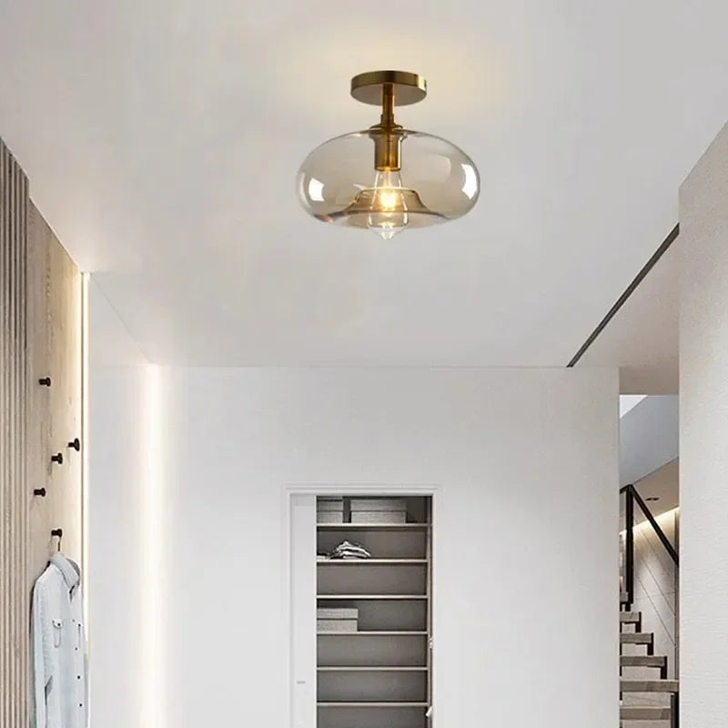 DecorBites™ LED Glass Ceiling Light Chandeliers for Modern Living Room, Bedroom, Dining Room, and Corridor
