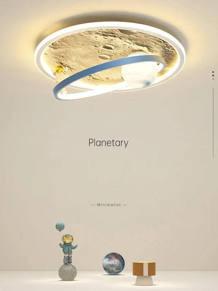 DecorBites™ Astronaut LED Chandelier: Remote Control Ceiling Pendant Light for Children's Room