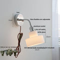 DecorBites™ Glass Wall Light Fixture with Pull Chain Switch, Adjustable Arm, Modern Nordic Design