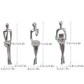 DecorBites™ Abstract Figurines Set of 3 - Modern Art Sculpture for Home and Office