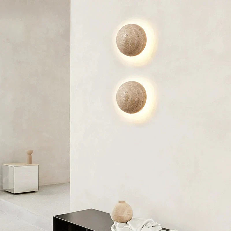 DecorBites™ Cave Stone Yellow Wall Lamp for Bedroom Ambiance - Nordic Style Lighting