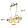 DecorBites™ Crystal Chandelier Pendant Light for Living and Dining Room