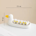 DecorBites™ Duck Chopstick Holder Tray White Rabbit Porcelain Plate Home Decor