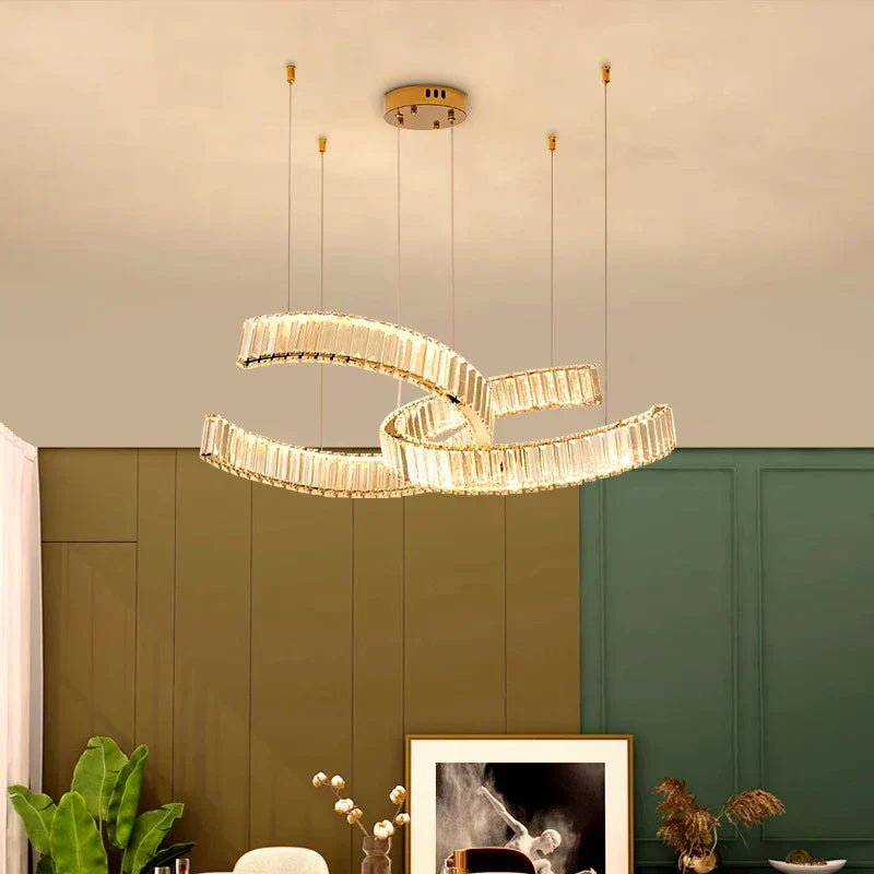 DecorBites™ Crystal Chandelier: Modern Home & Dining Room Pendant Light, Interior Lighting