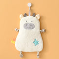 DecorBites™ Cartoon Animals Hand Towel: Soft Coral Fleece, High Absorbency, Skin Friendly Kids' Towel
