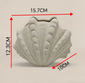 "DecorBites™ Ceramic Clam Shell Vase for Home Decor and Terrarium Arrangements"