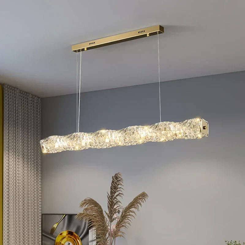 DecorBites™ Elegant LED Crystal Chandelier for Dining Room and Kitchen Lighting