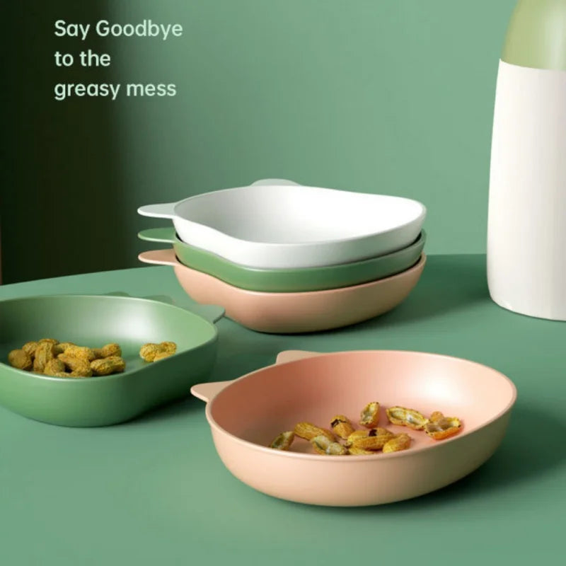 DecorBites™ Bear Shape Fruit Plate Kitchen Tableware Desktop Trash Tray Cute Cartoon Snack Dish