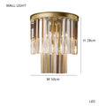 DecorBites™ Crystal Luxe C-Shape LED Ceiling Lamp Gold Finish