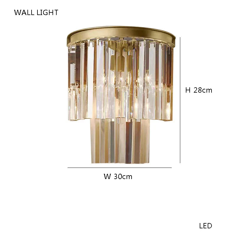 DecorBites™ Crystal Luxe C-Shape LED Ceiling Lamp Gold Finish
