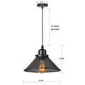 DecorBites™ Black Cage Pendant Light Iron Industrial Retro Lighting for Home Decor