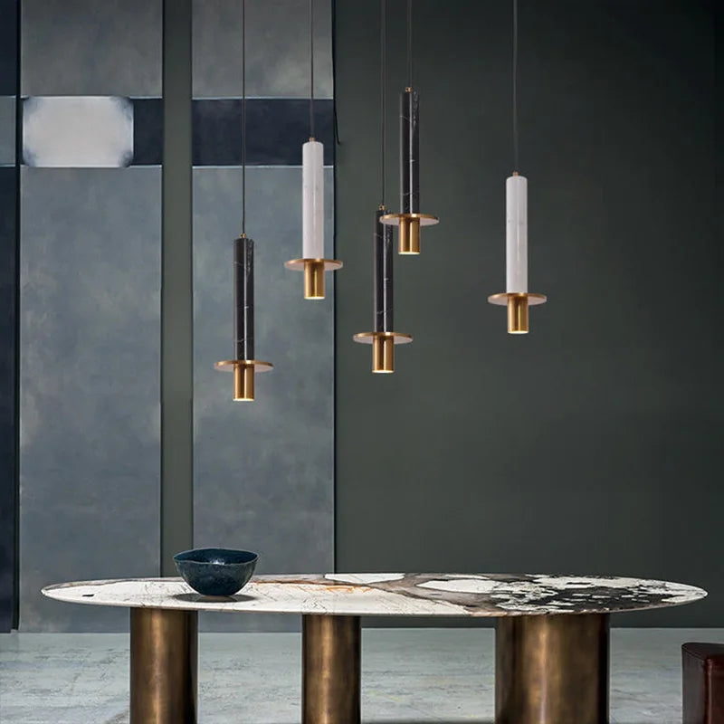 DecorBites™ LED Marble Stone Pendant Light for Dining Room