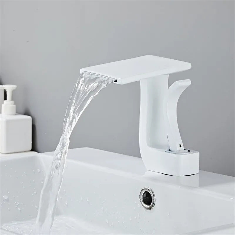 DecorBites™ Gold & Black Brass Bathroom Basin Faucet Cold Hot Water Mixer Sink Tap